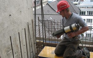 Khoan cấy thép nâng tầng